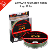 BOGOF...Infinite Braid 7 kg - 15 lb Hi-Performance Braided PE Line. 200 m 8 strand low diameter super strong
