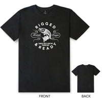 RIGGED AND READY LOGO T-SHIRT- BLACK FRONT WHITE LOGO