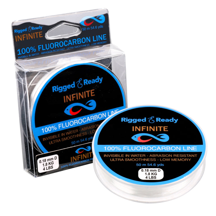 Infinite Fluorocarbon 4 lb - 1.8 kg 100% Fluorocarbon fishing line lea –  Rigged and Ready