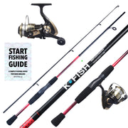 K-Fish Fishing Spinning Rod Reel Line Combo + Fish Guide. 6ft (1.7m)