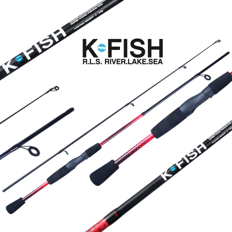 K-Fish Fishing Spinning Rod + How To Fish Guide. 6ft (1.7m) – Rigged and  Ready