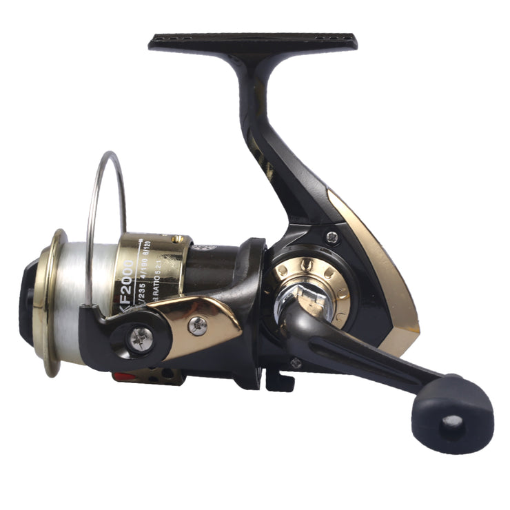 K-Fish 2000 Fishing Reel. Steel bodied 3 bearings 5.2.1 ratio Front dr –  Rigged and Ready