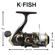 K-Fish 2000 Fishing Reel. Steel bodied 3 bearings 5.2.1 ratio Front drag Left or right wind Fishing reel by K-FISH