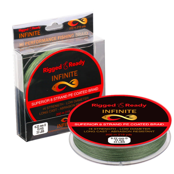 15 lb test braided fishing line Infinite Braid 15 kg
