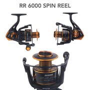Reel - RR 6000 Big Fish Spin Reel. Smooth strong durable salt protected. 4+1 bearing. Spare spool + bag