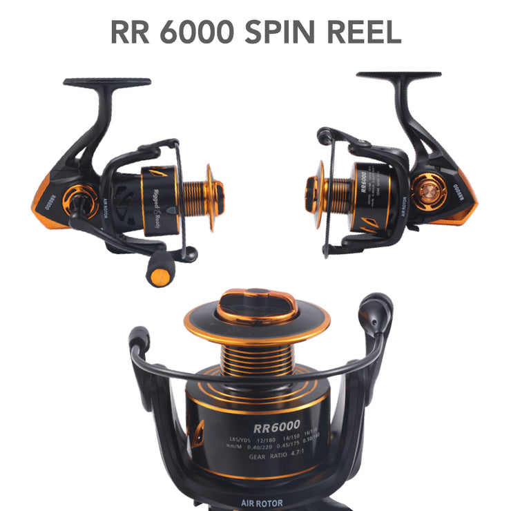 RR 6000Reel Big Fish Spin. Smooth Strong Durable Salt Protected – Rigged  and Ready
