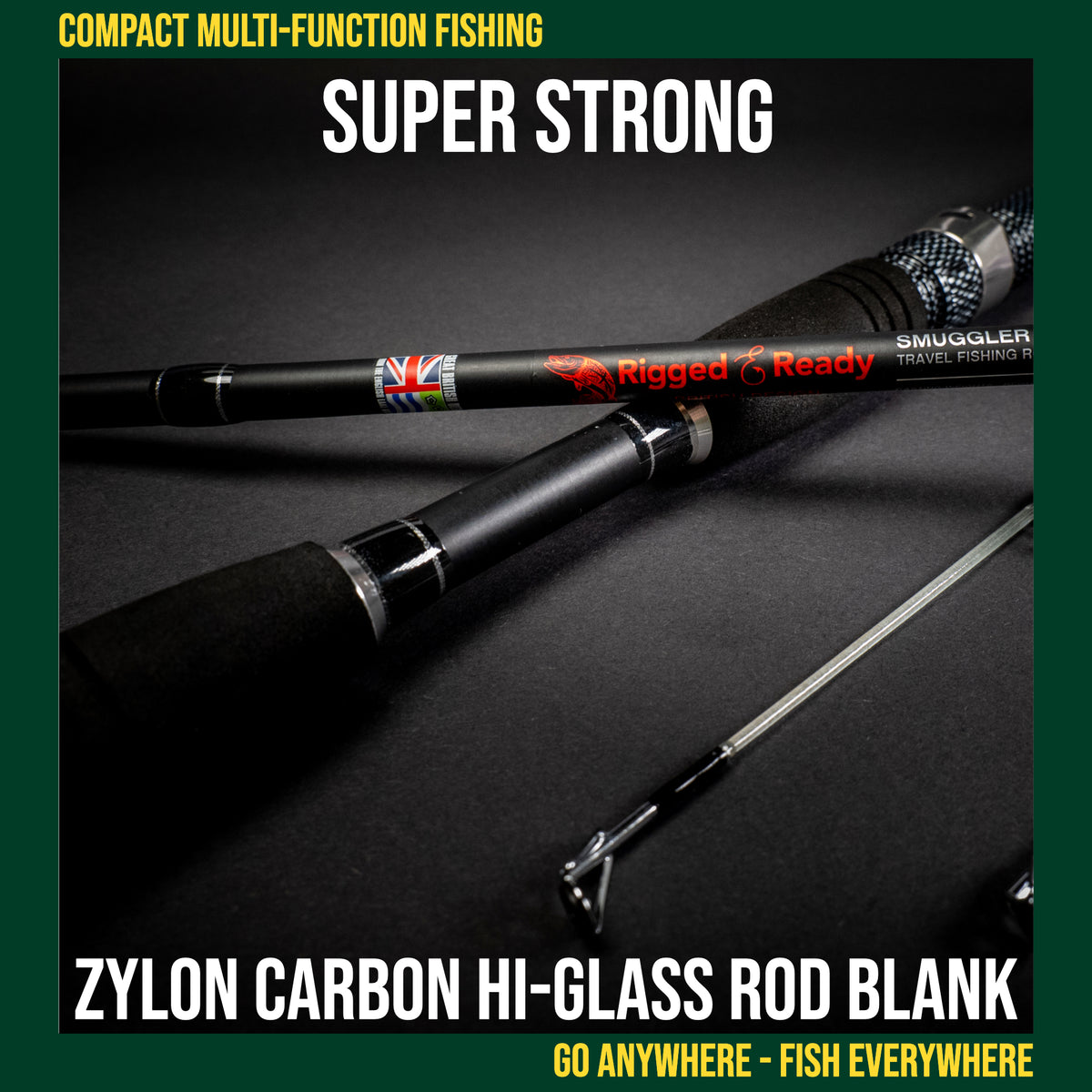 Smuggler 5 Compact Travel Rod & Case + 2 Tips 140+160cm Rod Options