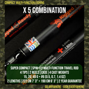 X5 Adventure. Fishing Rod. 5 Spin-Bait-Fly Fishing Options