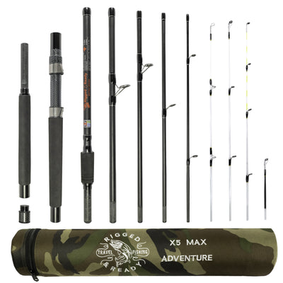Travel Fishing Rods, Compact Rod, Portable, Angling, Rigged and Ready