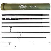 S Max. Big Fish Powerful Predator-Carp-Surf Travel Fishing Rod + 2 tips 3.6+3.2m  11’ 10”+10’ 7”