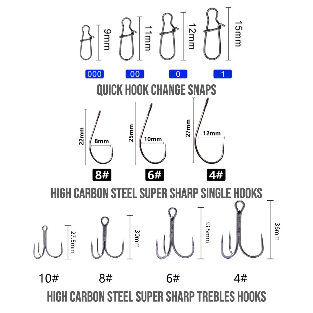 Fish Rig Barbless Spoons 12 Large Premium Fishing Spoons Set Fish Rig 100% Barbless