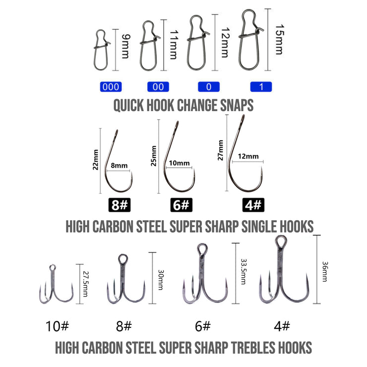 VERDDE Fishing Hooks, High Carbon Steel Fishing Hooks with Small